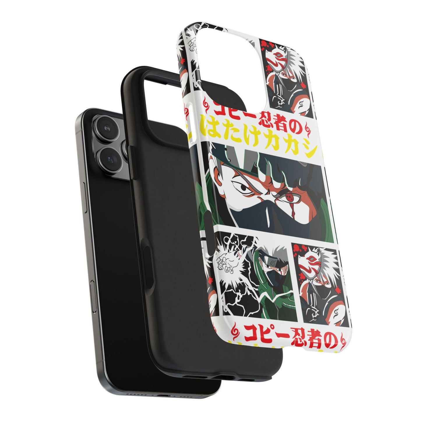 Anime-Inspired Tough Phone Case - Kakashi & Obito Design | Durable Protection for Fans