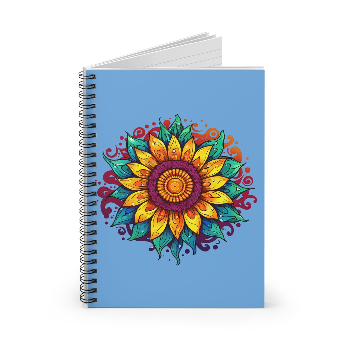 Vibrant Sunflower Spiral Notebook - Ruled Line for Artistic Inspiration