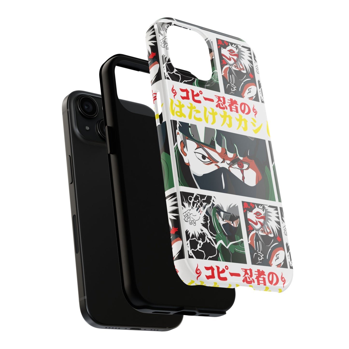 Anime-Inspired Tough Phone Case - Kakashi & Obito Design | Durable Protection for Fans