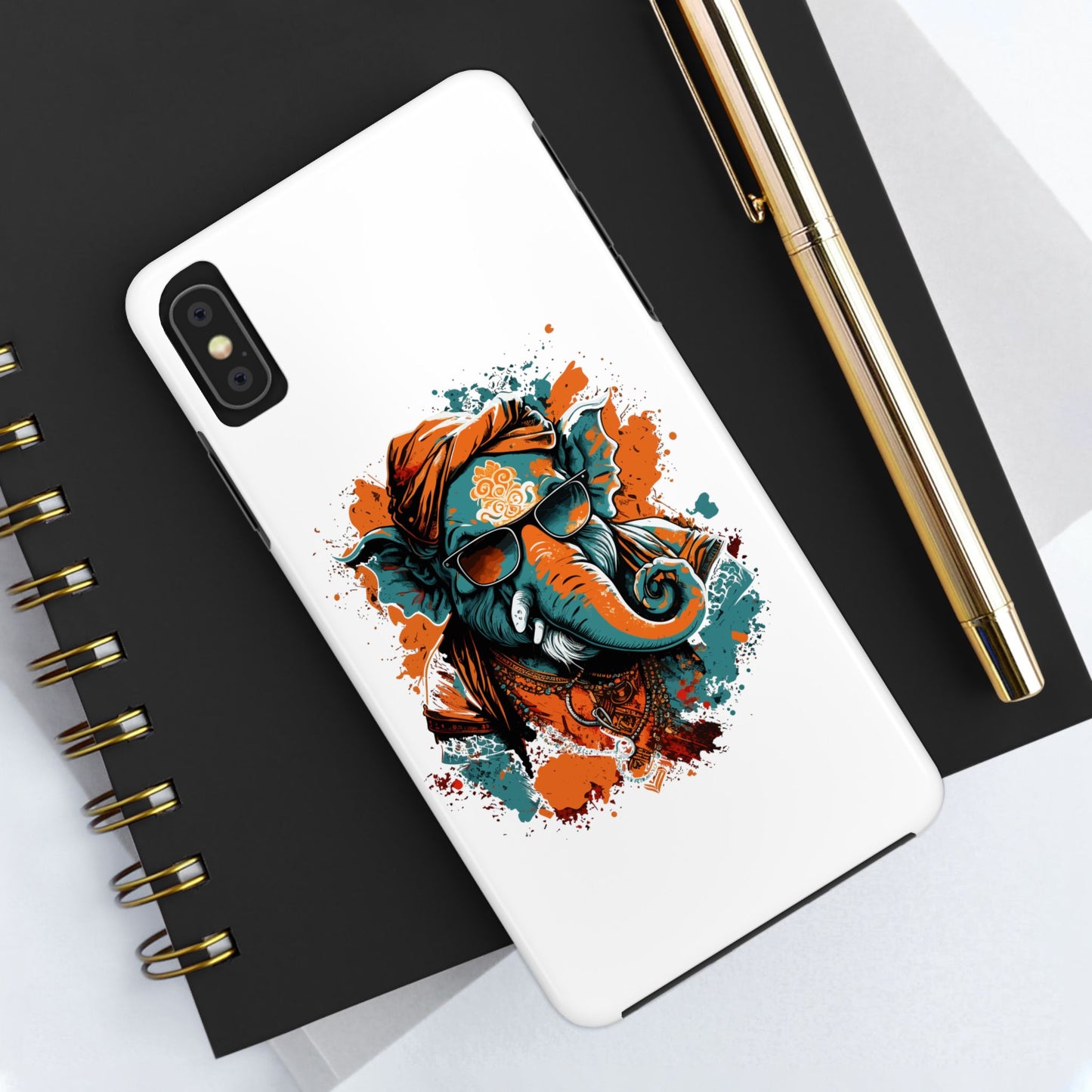 Designer Ganesh Elephant Phone Case, Cool Hindu God Design Phone Cover