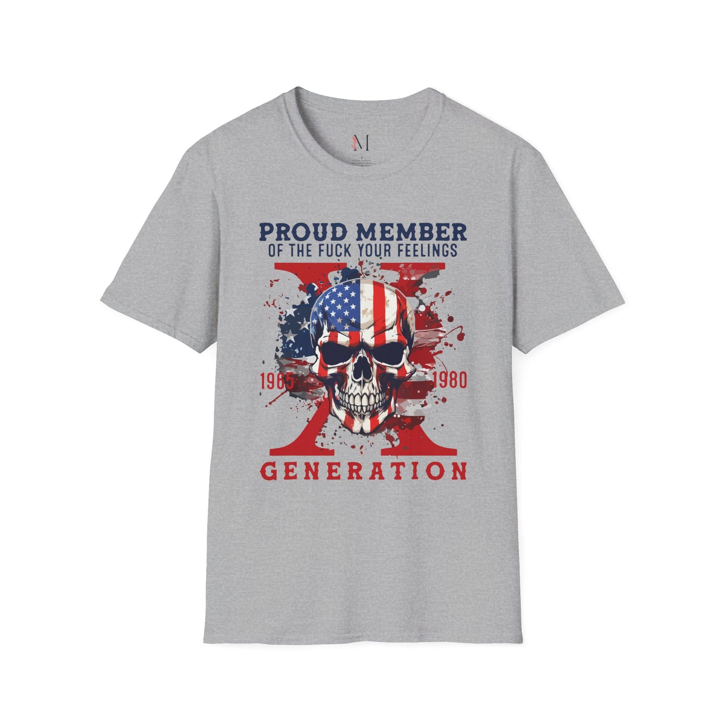 GEN X Proud Member Skull Graphic Generation T-Shirts