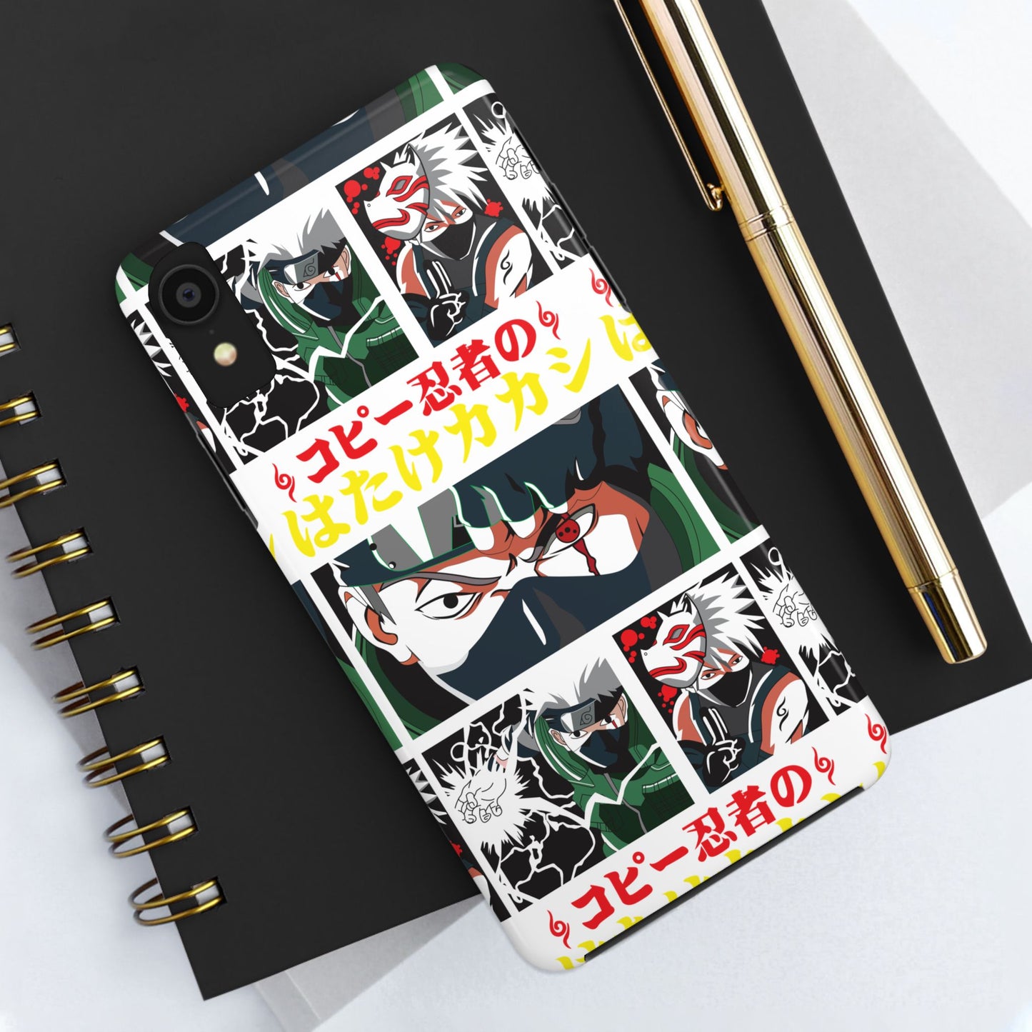 Anime-Inspired Tough Phone Case - Kakashi & Obito Design | Durable Protection for Fans