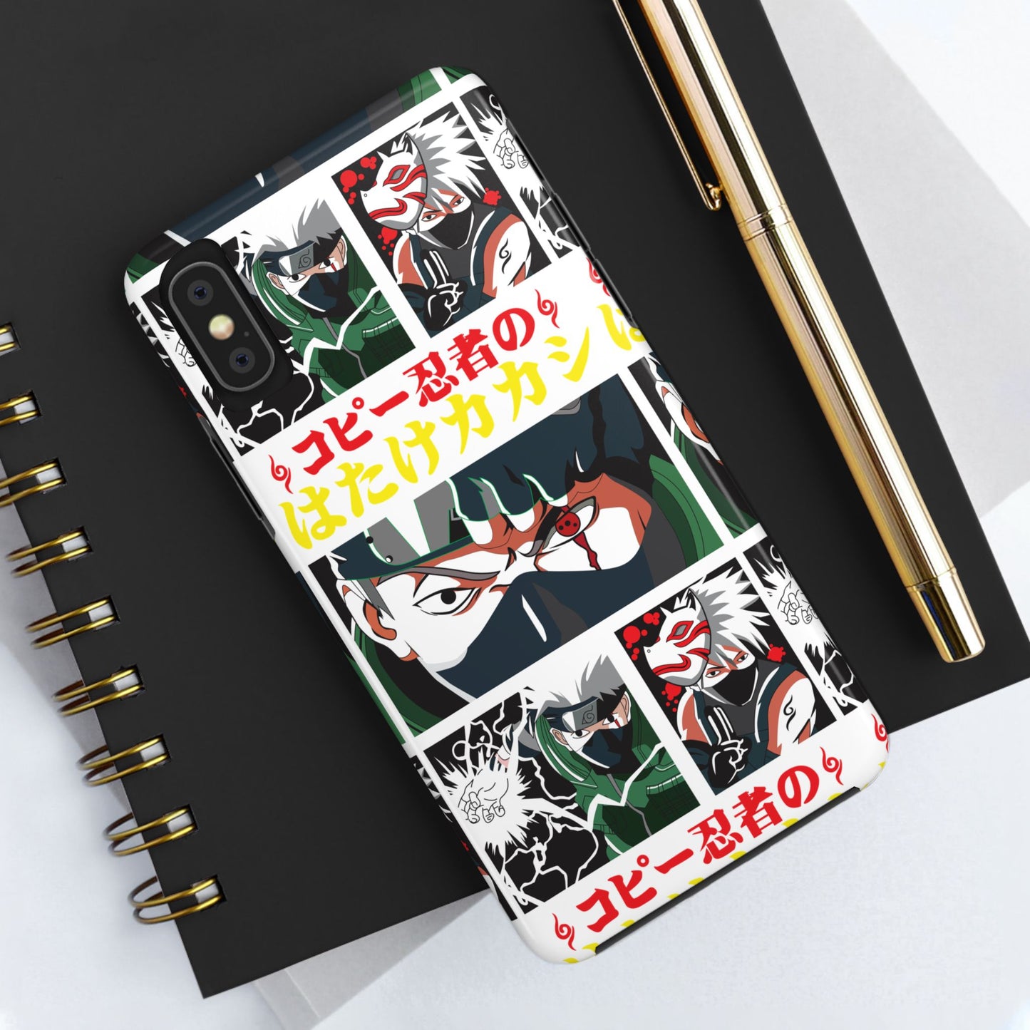 Anime-Inspired Tough Phone Case - Kakashi & Obito Design | Durable Protection for Fans