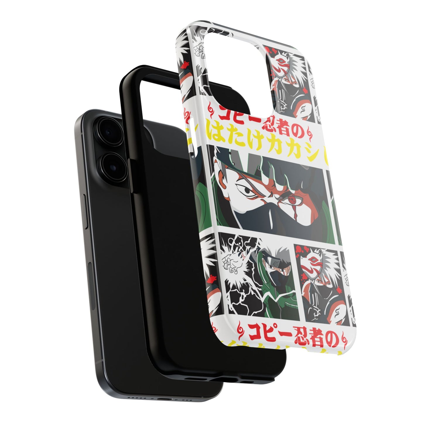 Anime-Inspired Tough Phone Case - Kakashi & Obito Design | Durable Protection for Fans