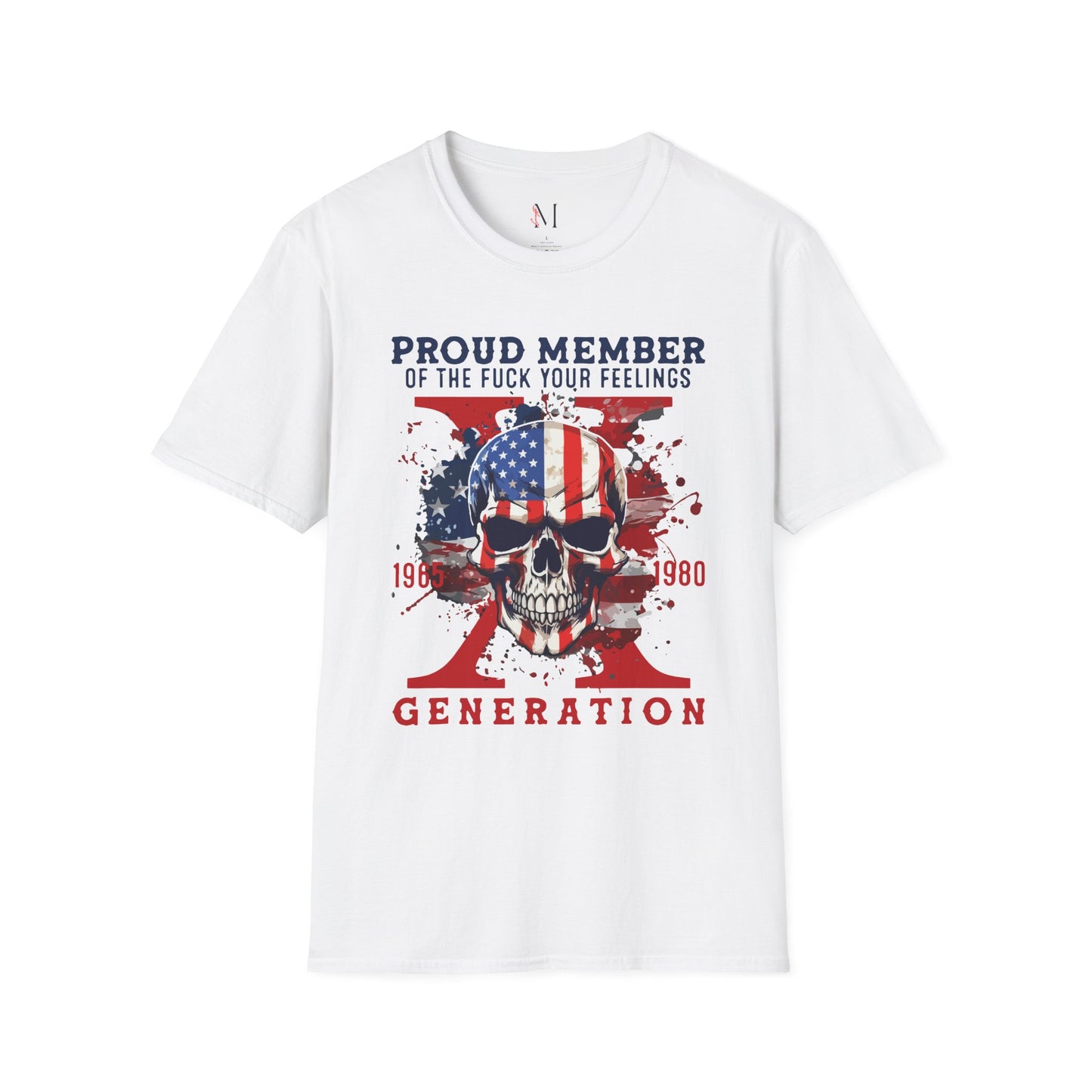 GEN X Proud Member Skull Graphic Generation T-Shirts