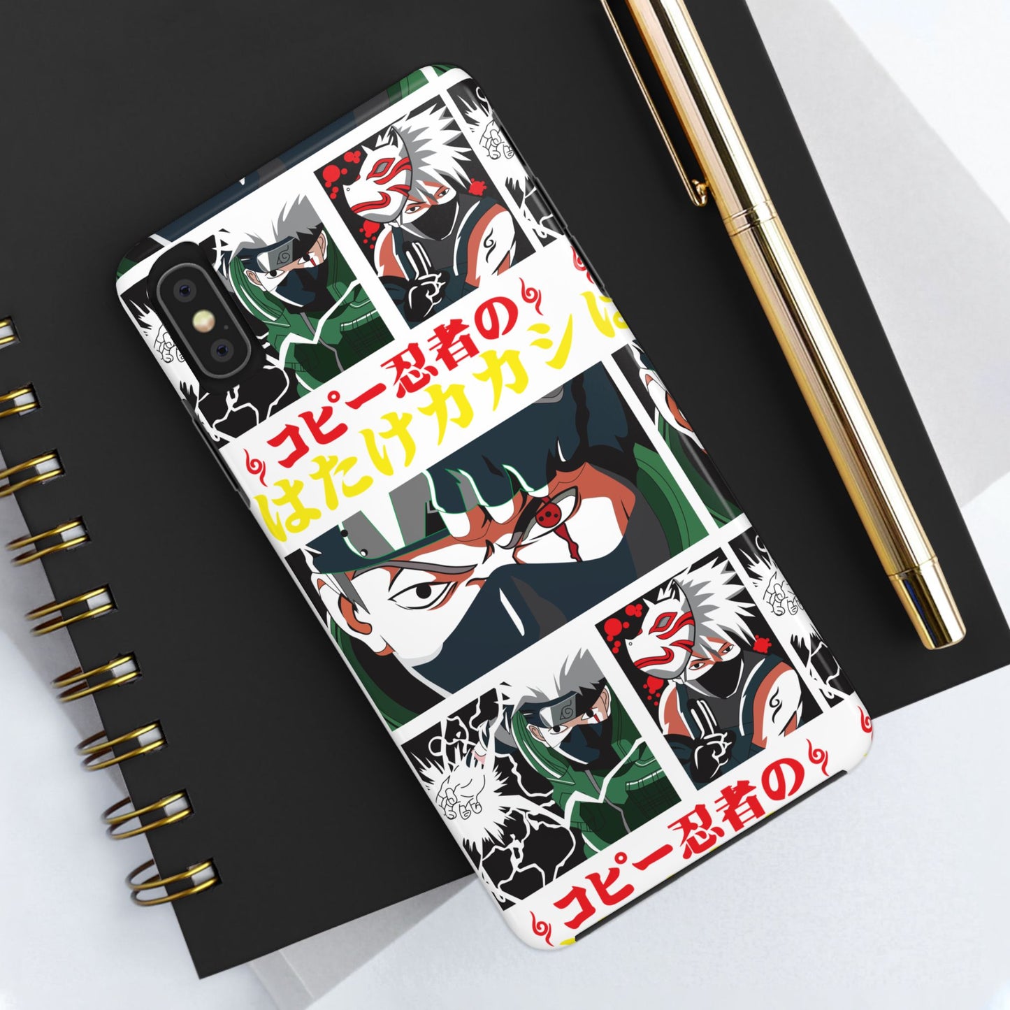 Anime-Inspired Tough Phone Case - Kakashi & Obito Design | Durable Protection for Fans