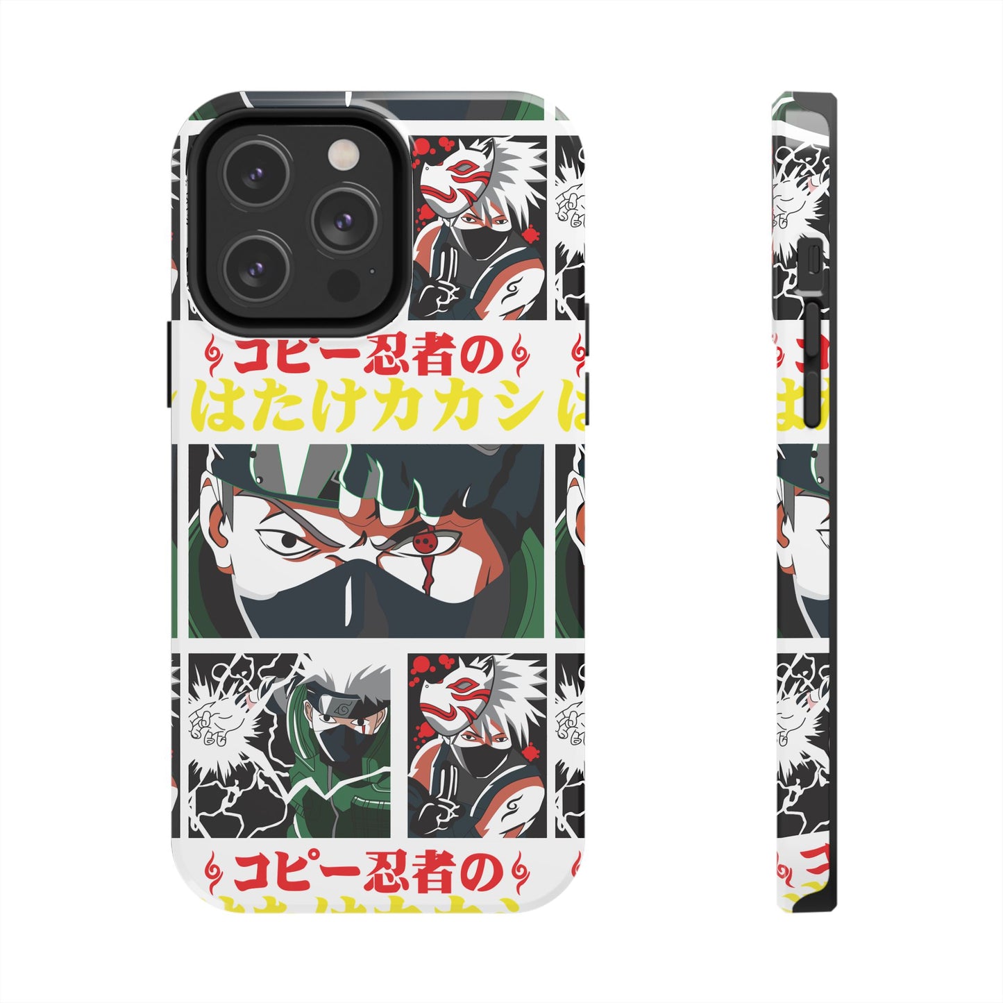 Anime-Inspired Tough Phone Case - Kakashi & Obito Design | Durable Protection for Fans