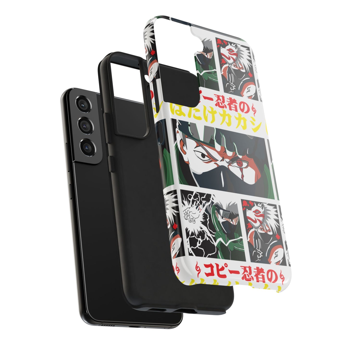 Anime-Inspired Tough Phone Case - Kakashi & Obito Design | Durable Protection for Fans