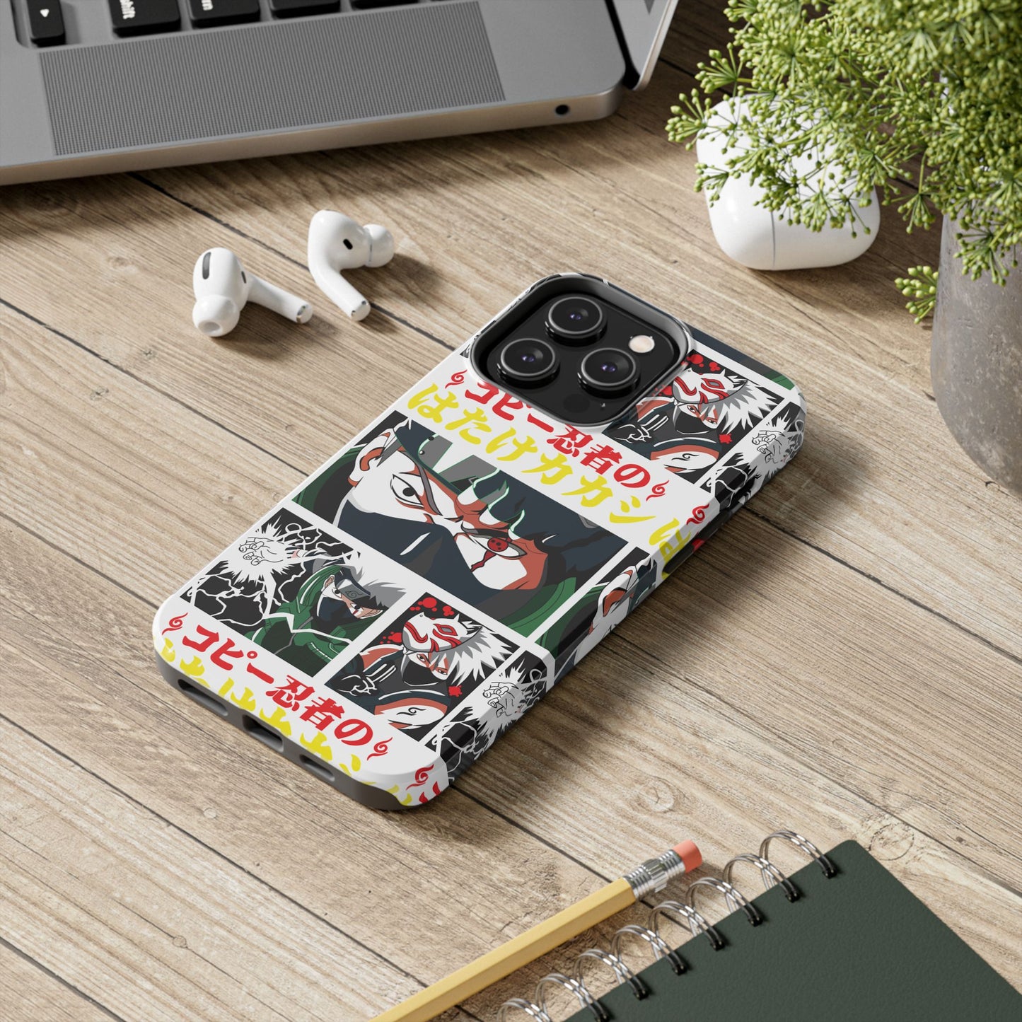 Anime-Inspired Tough Phone Case - Kakashi & Obito Design | Durable Protection for Fans