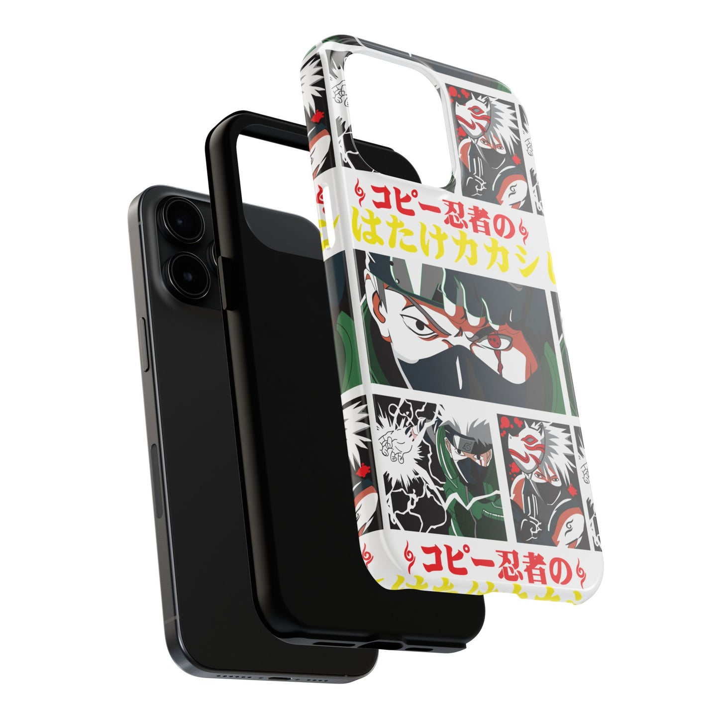 Anime-Inspired Tough Phone Case - Kakashi & Obito Design | Durable Protection for Fans