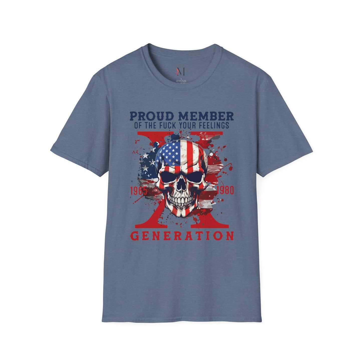 GEN X Proud Member Skull Graphic Generation T-Shirts