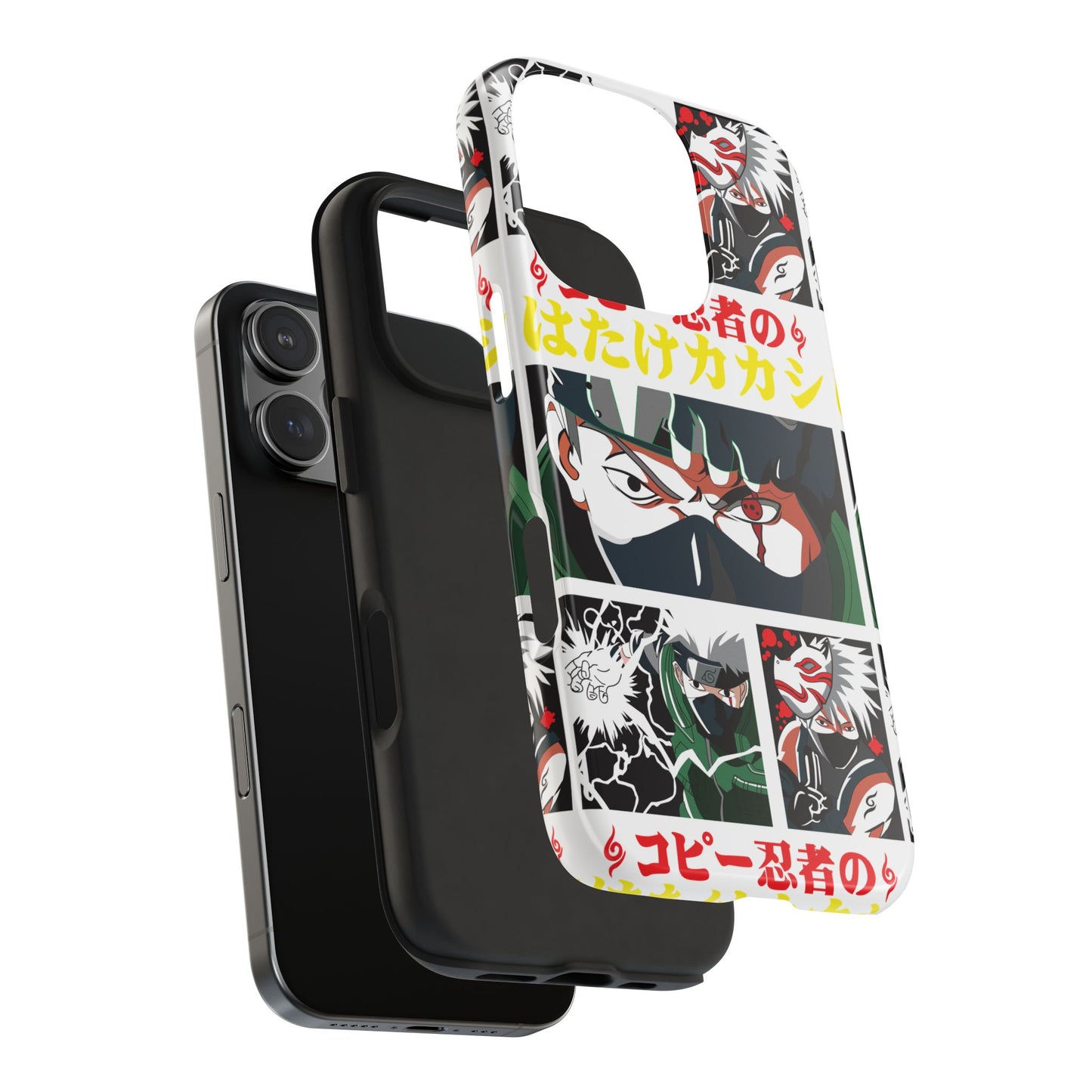 Anime-Inspired Tough Phone Case - Kakashi & Obito Design | Durable Protection for Fans